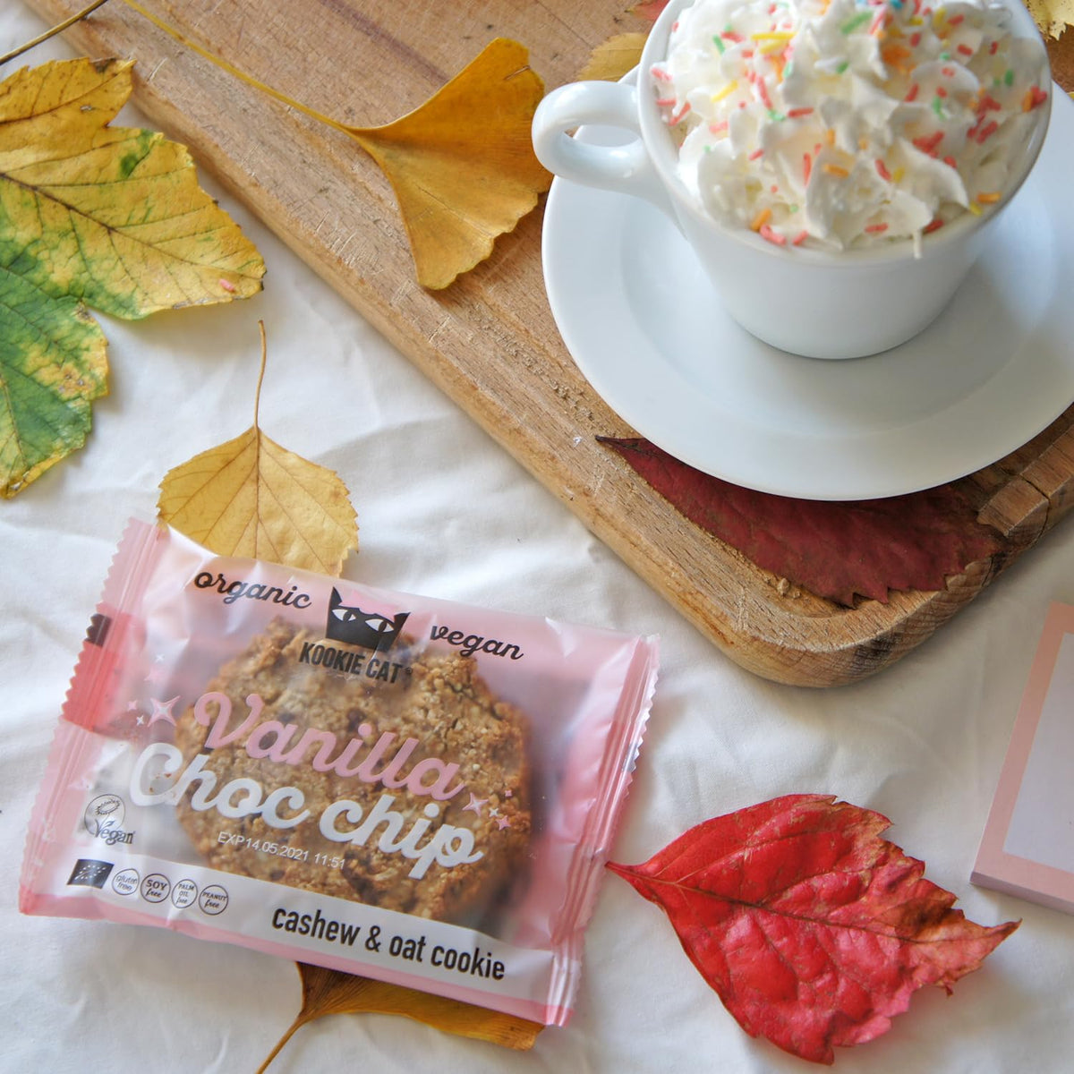 Kookie Cat Vanilla Choc Chip Cookies - Vegan, Gluten-Free, 12 Pack 6