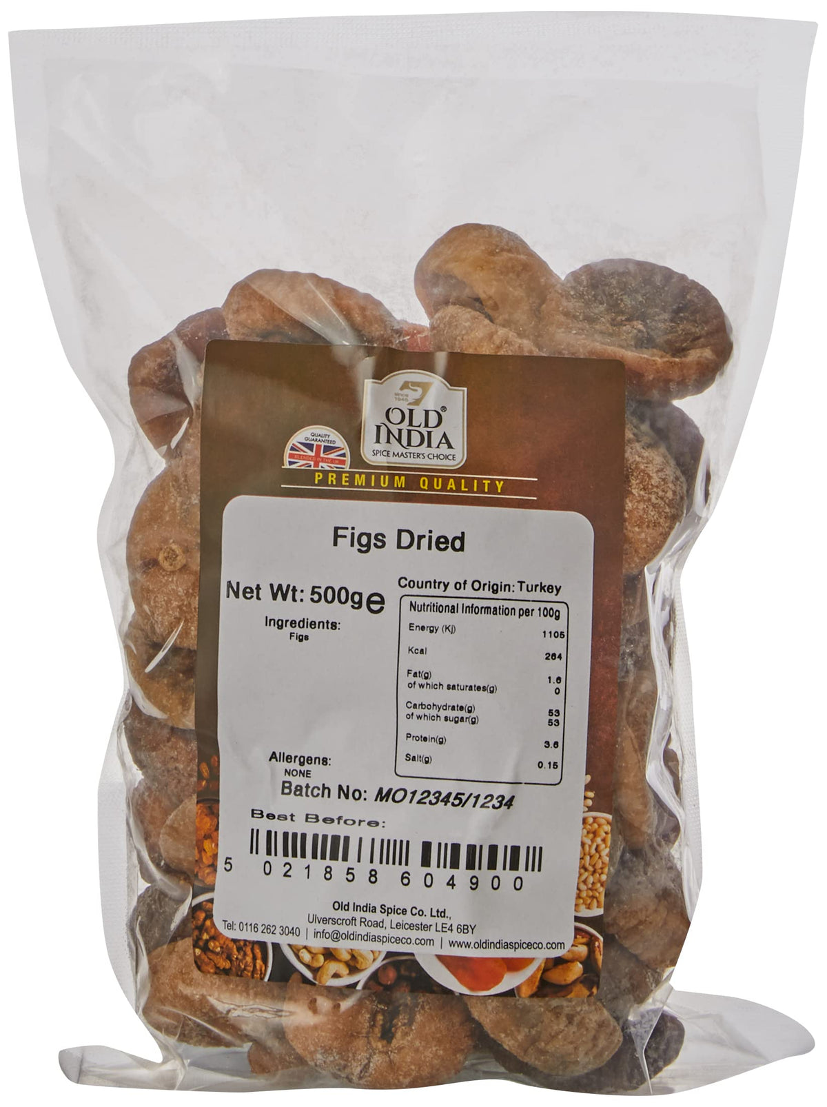Old India Dried Figs - 100% Natural, Additive-Free | 500g Pack 1