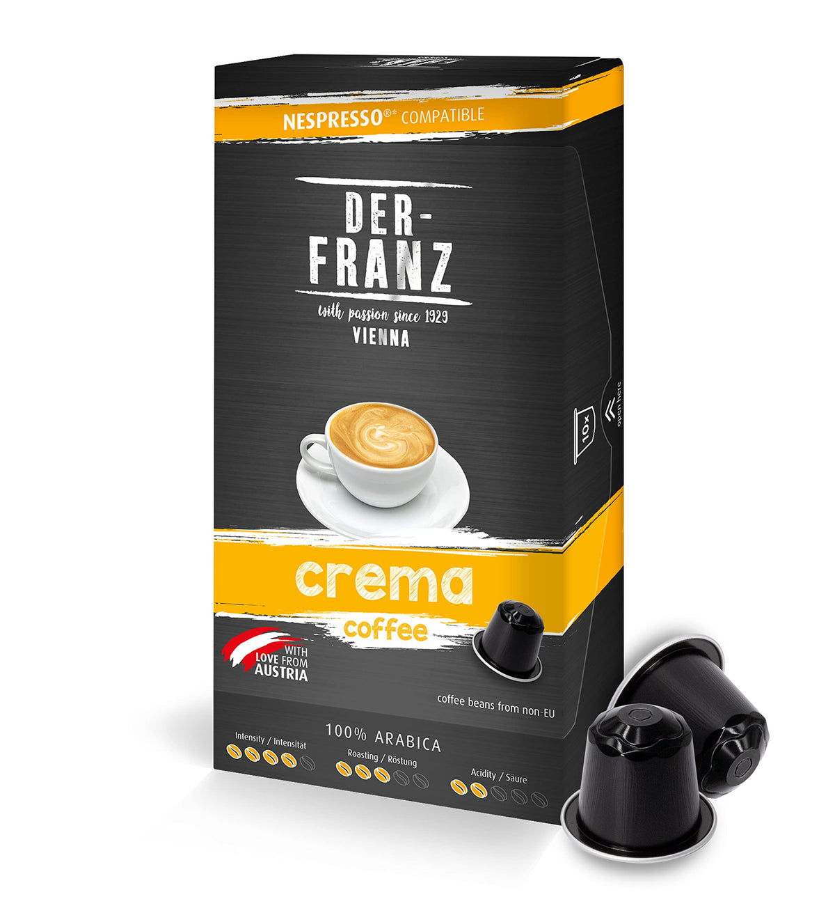 Der-Franz Crema Coffee Capsules - Nespresso Compatible, 10 Count 1