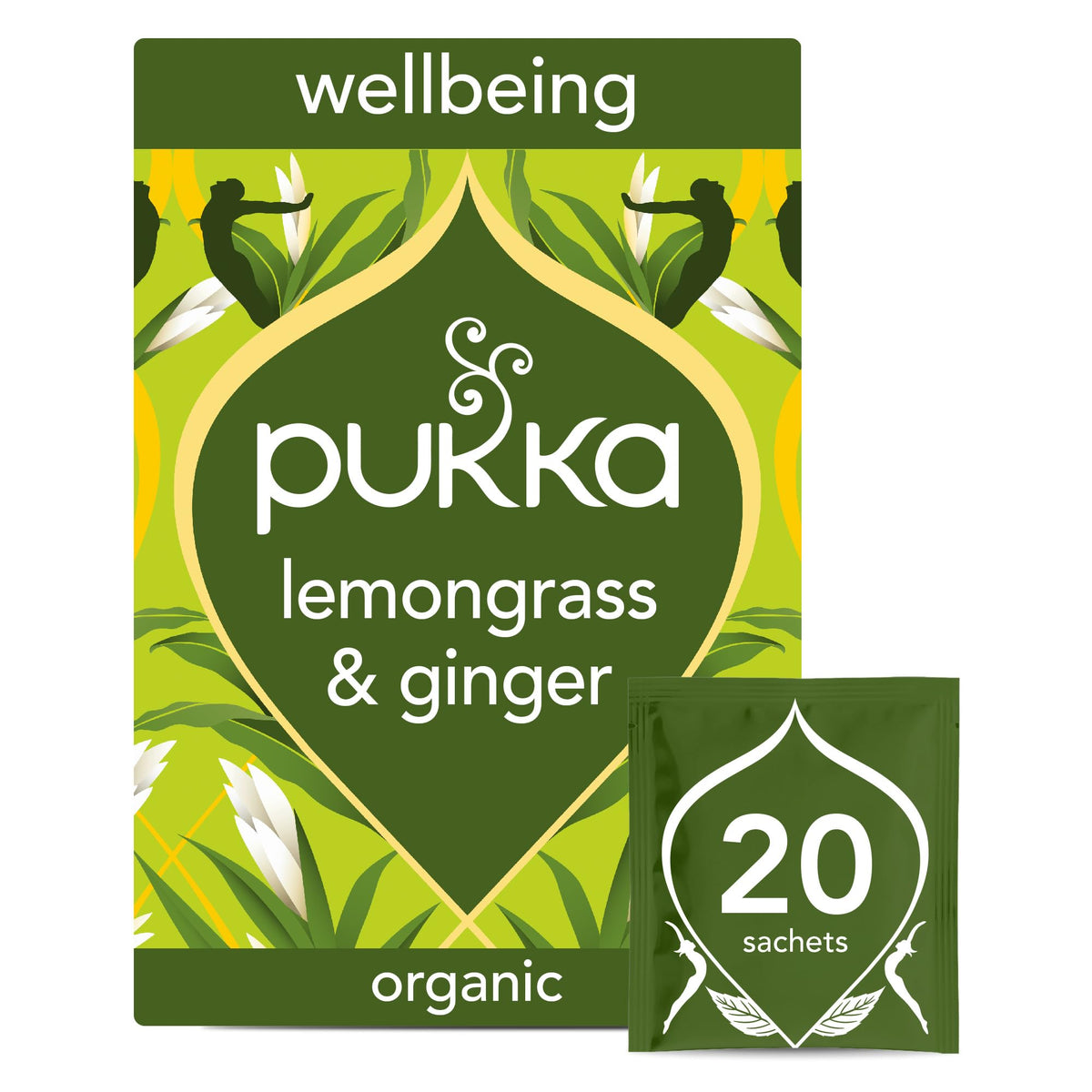 Pukka Herbs Lemongrass & Ginger Organic Herbal Tea - 20 Count