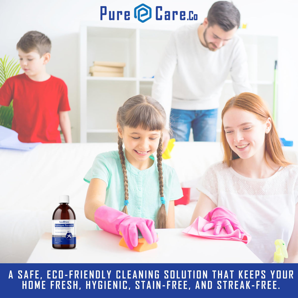 PureCare Hydrogen Peroxide 3% - 500ml All-Purpose Cleaner | Hospital Grade | Unscented 4