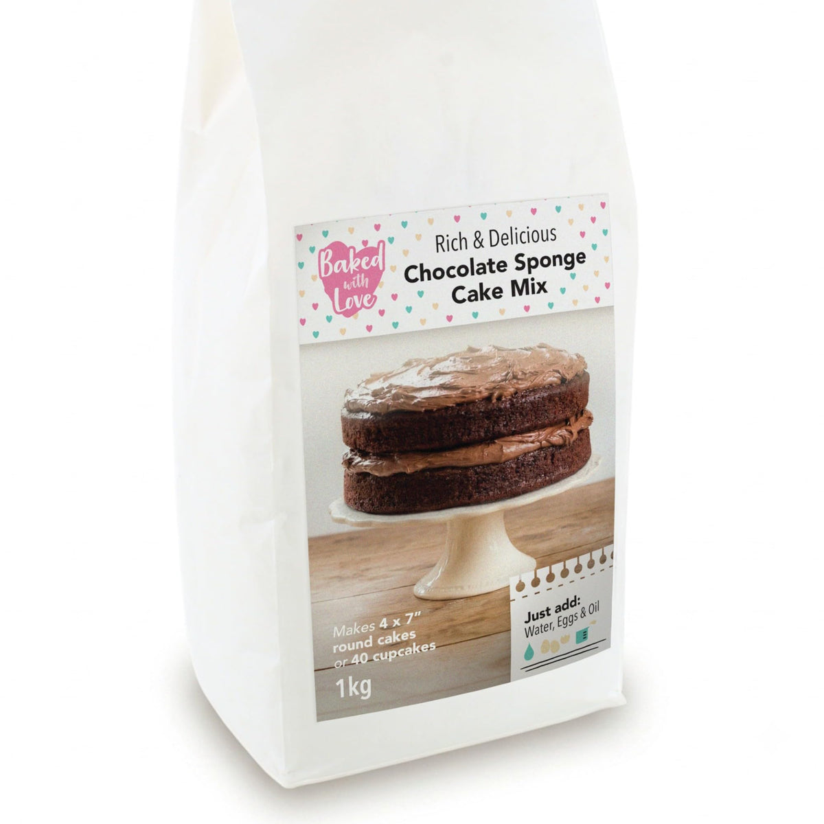 Baked With Love Chocolate Cake Mix - 1kg | Easy to Make | Rich Cocoa Flavour 5