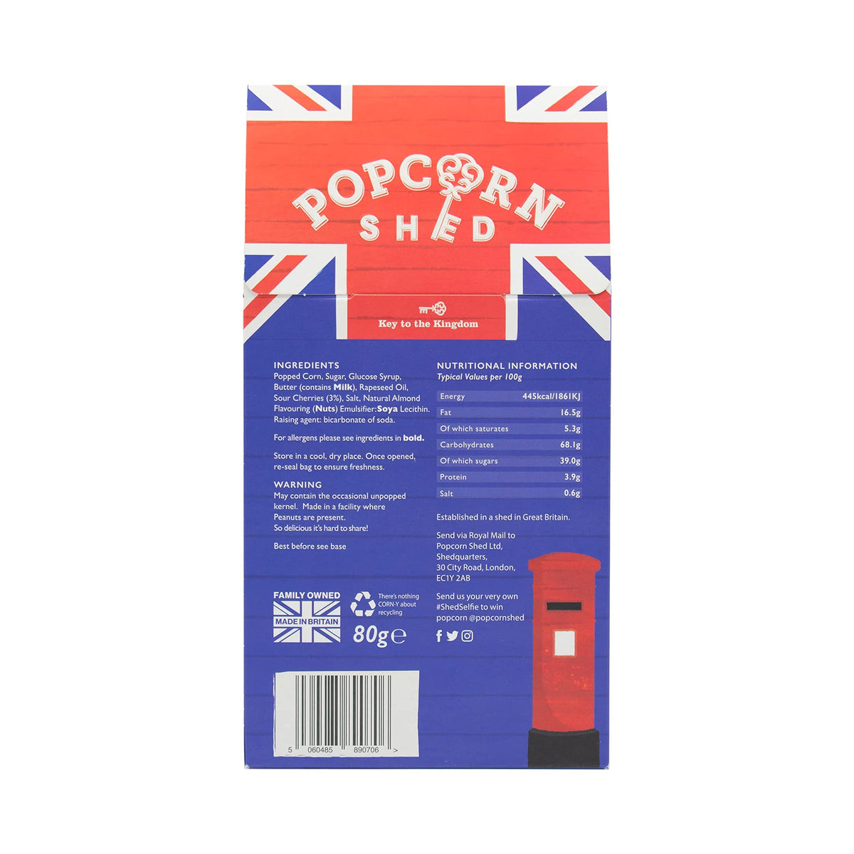 Popcorn Shed Cherry Bakewell Gourmet Popcorn - 80g Pack of 3 | Gluten-Free | Vegetarian 8