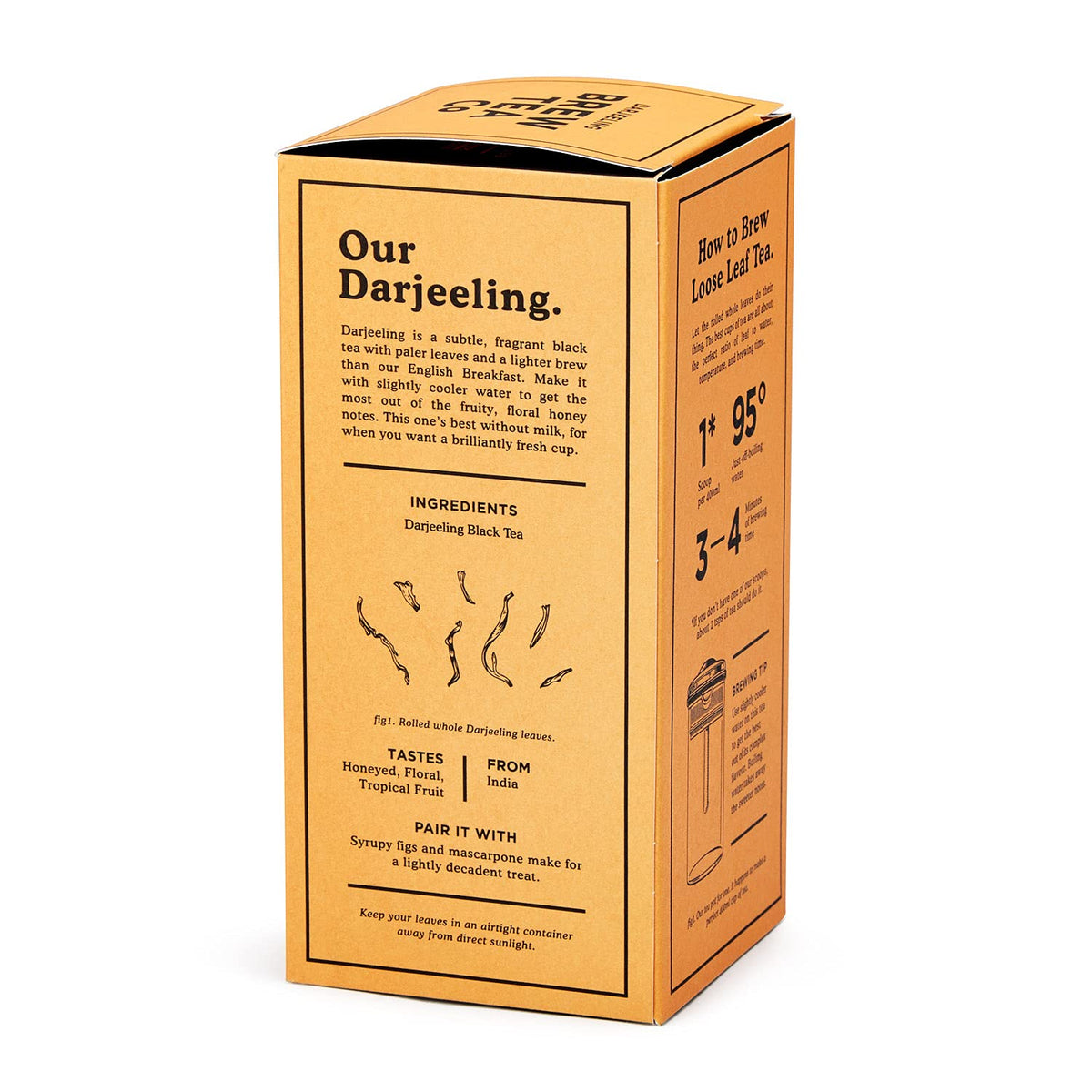Brew Tea Co Darjeeling Black Tea - Honeyed & Floral Flavor, Loose Leaf, 113g 3