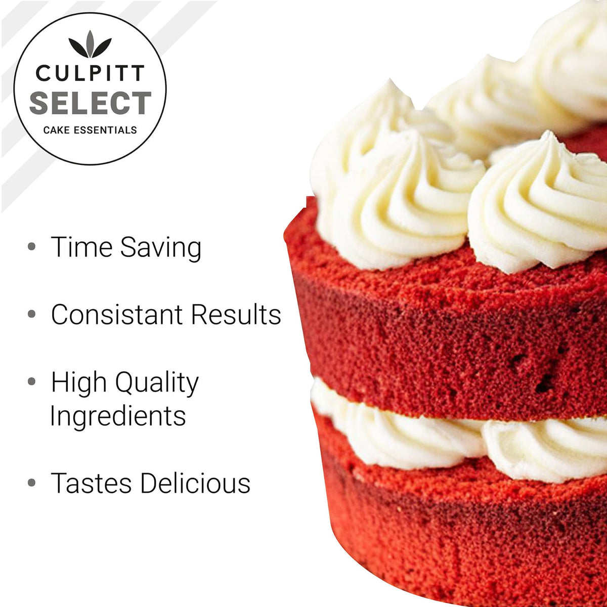 Culpitt Select Red Velvet Cake Mix - 1kg | Easy to Make | Bakes in 20 Minutes