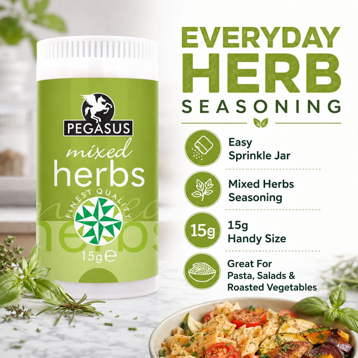 Pegasus Mixed Herbs - 15g | Premium Dried Herb Blend for Cooking & Baking
