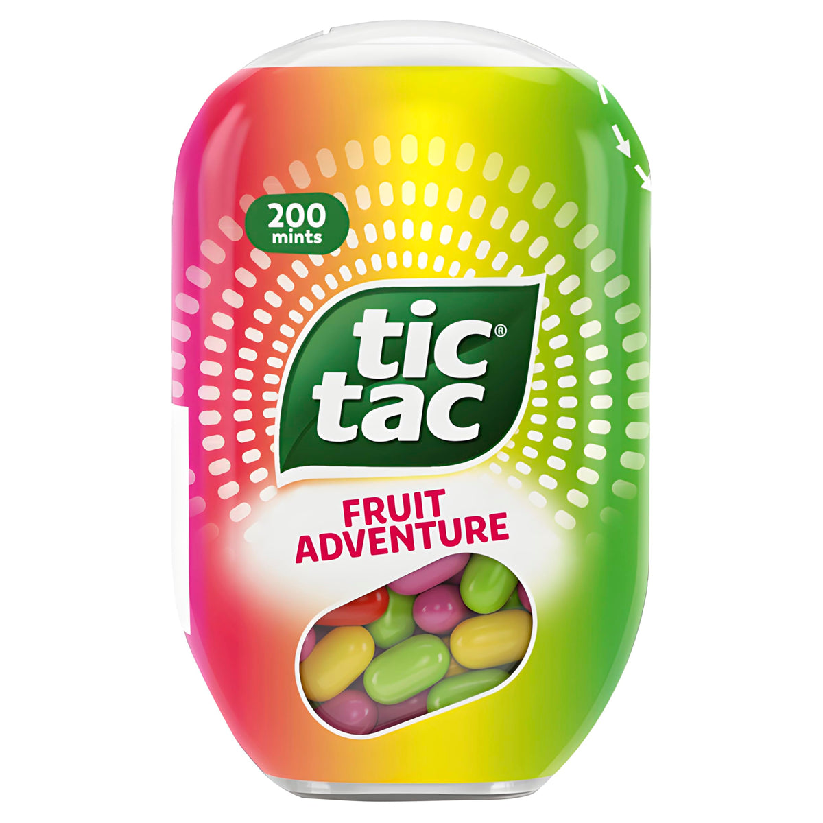 Tic Tac Fruit Adventure Mints - Cherry, Strawberry, Passionfruit & Lime Flavors | 8 x 98g Packs