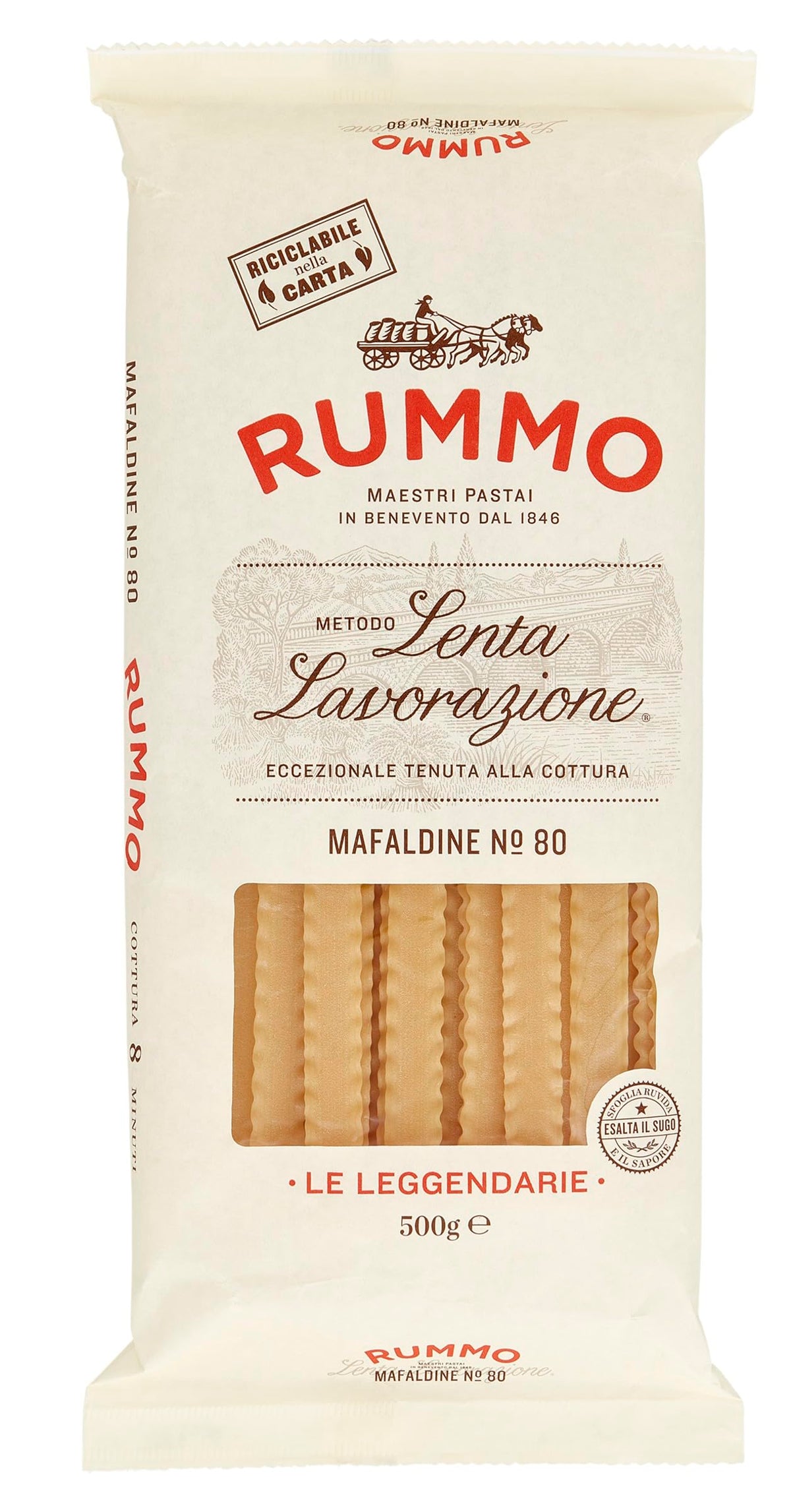 Rummo Mafaldine No.80 Pasta - 500g | Authentic Italian | Quick Cooking