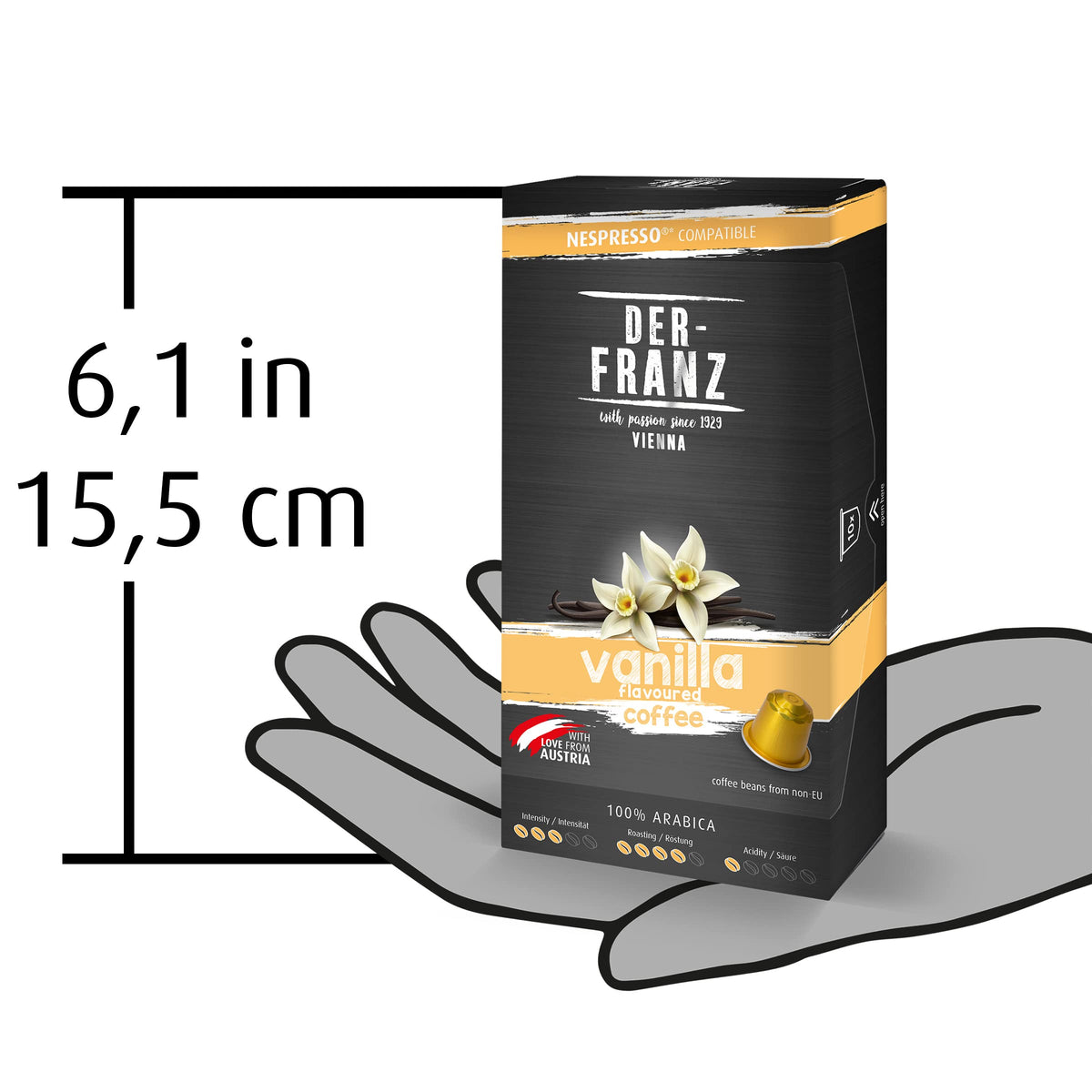 Der-Franz Vanilla Aroma Coffee Capsules - Nespresso Compatible, 10 Count 7