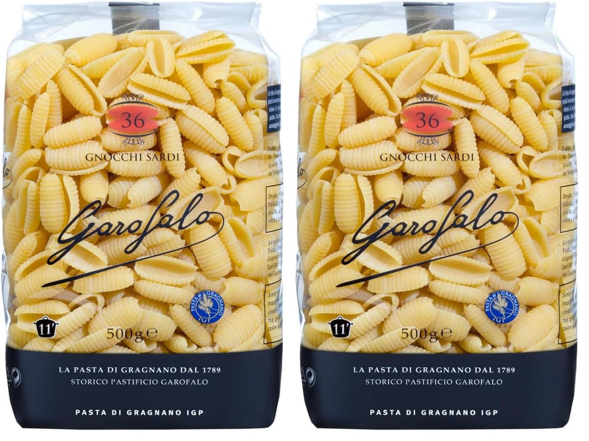 Garofalo Gnocchi Sardi Pasta - 1kg (Pack of 2 x 500g)
