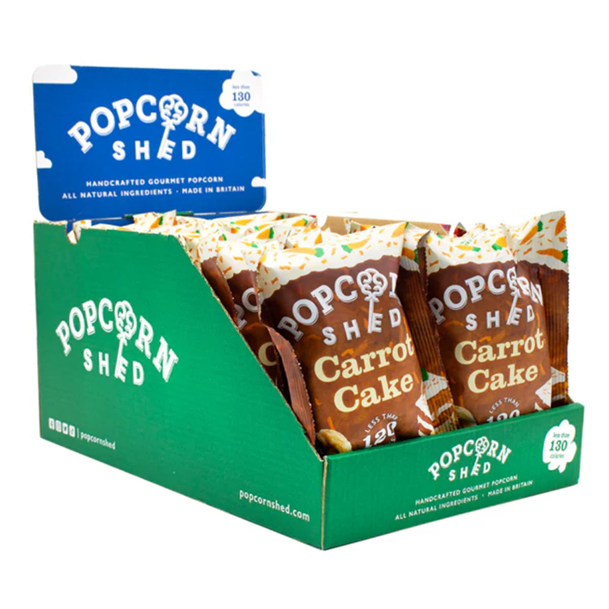 Popcorn Shed Carrot Cake Gourmet Popcorn - Gluten Free, 16 x 24g Packs