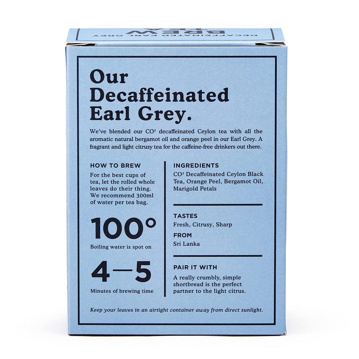 Brew Tea Co Decaffeinated Earl Grey Tea - 15 Teabags, Caffeine-Free, Fresh & Citrusy Flavor 4
