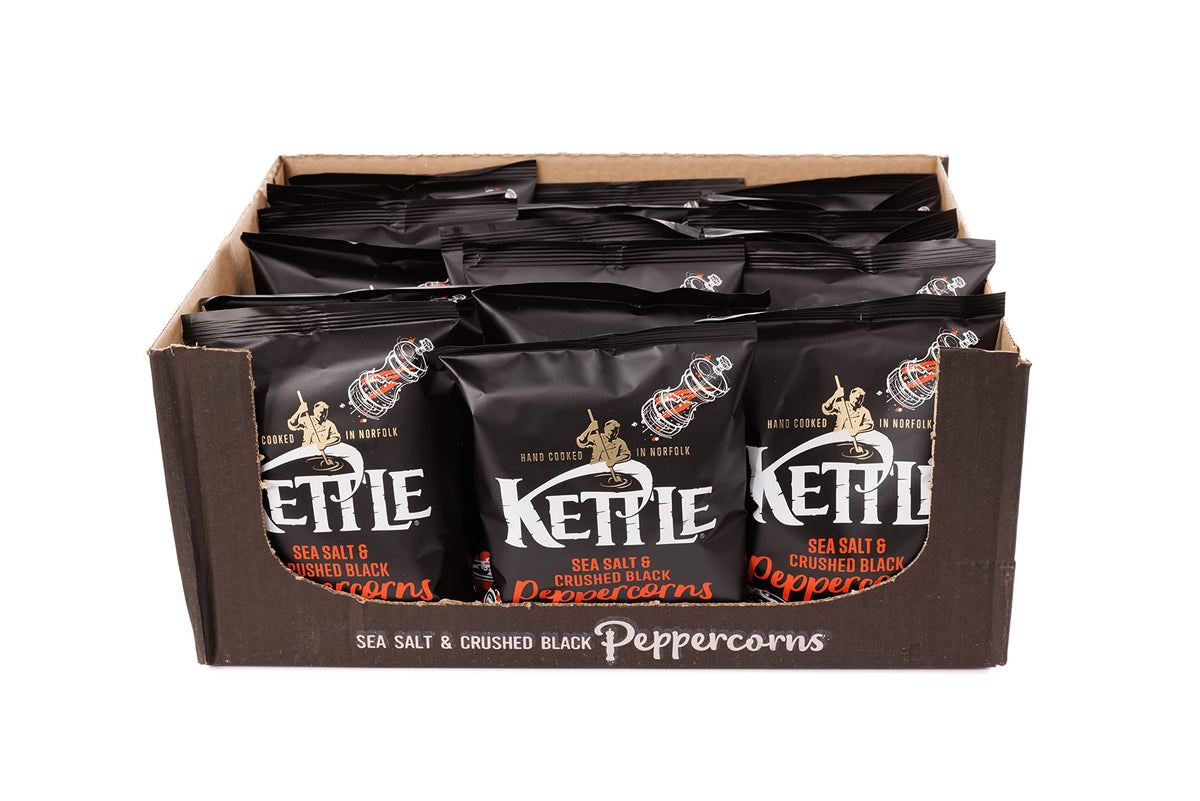 Kettle Sea Salt & Crushed Peppercorns Crisps - Hand Cooked | Gluten-Free | 18 x 40g Bags 4