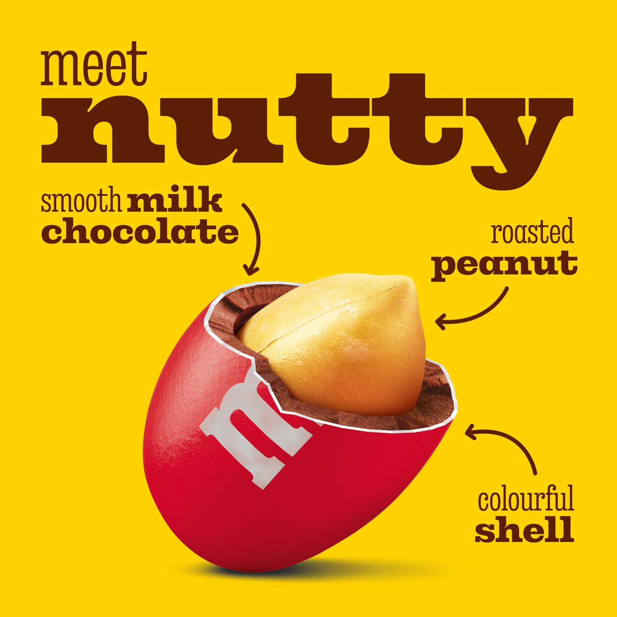 M&M's Peanut Milk Chocolate Candy - Bulk Box, 24 Packs (45g Each)
