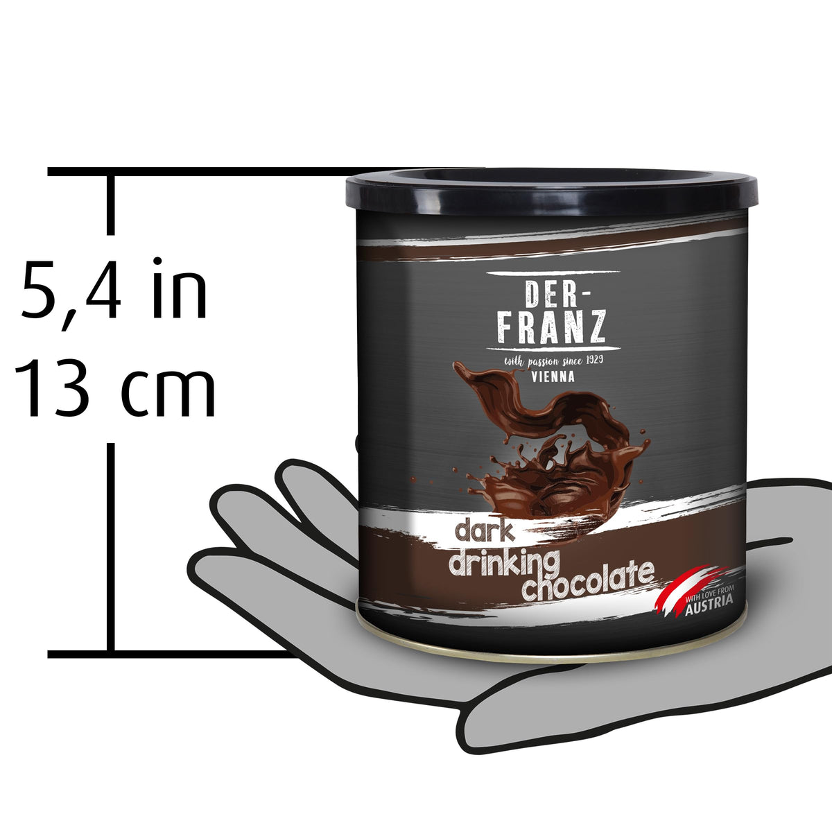 Der-Franz Dark Drinking Chocolate - 38.9% Cocoa | 1000g Pack of 2 7