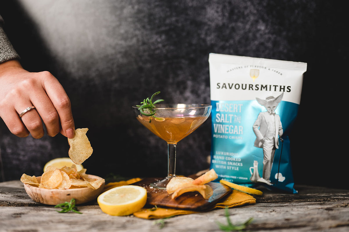SAVOURSMITHS Desert Salt & Vinegar Crisps - Vegetarian, Vegan, Gluten-Free | 3 x 150g 3