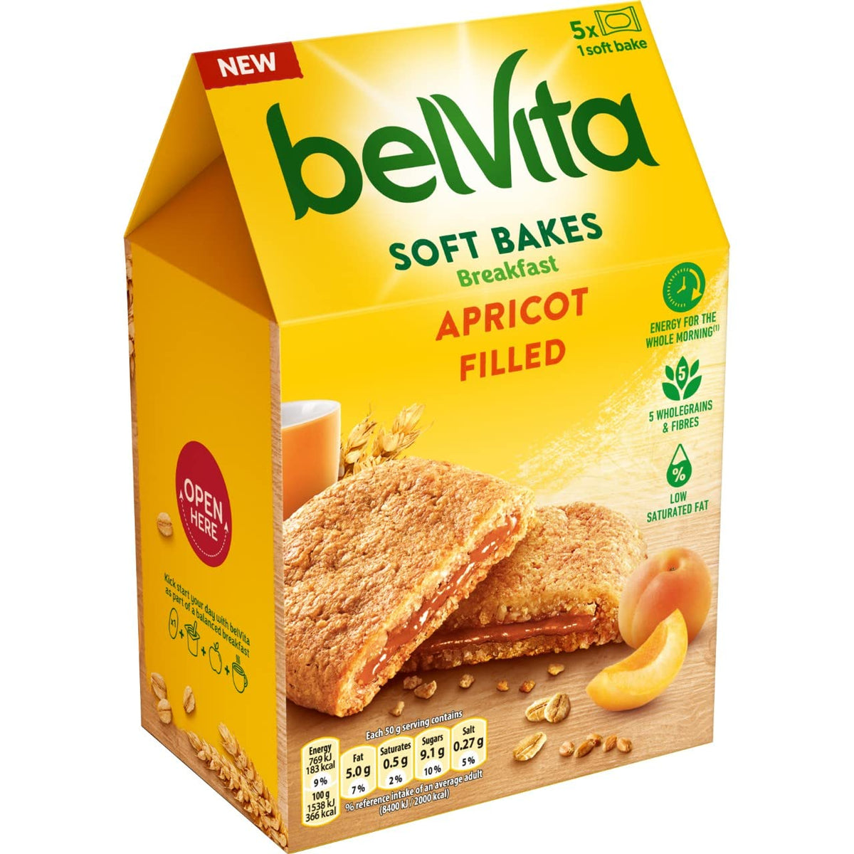 Belvita Soft Bakes Breakfast Biscuits with Apricot - Pack of 4 3