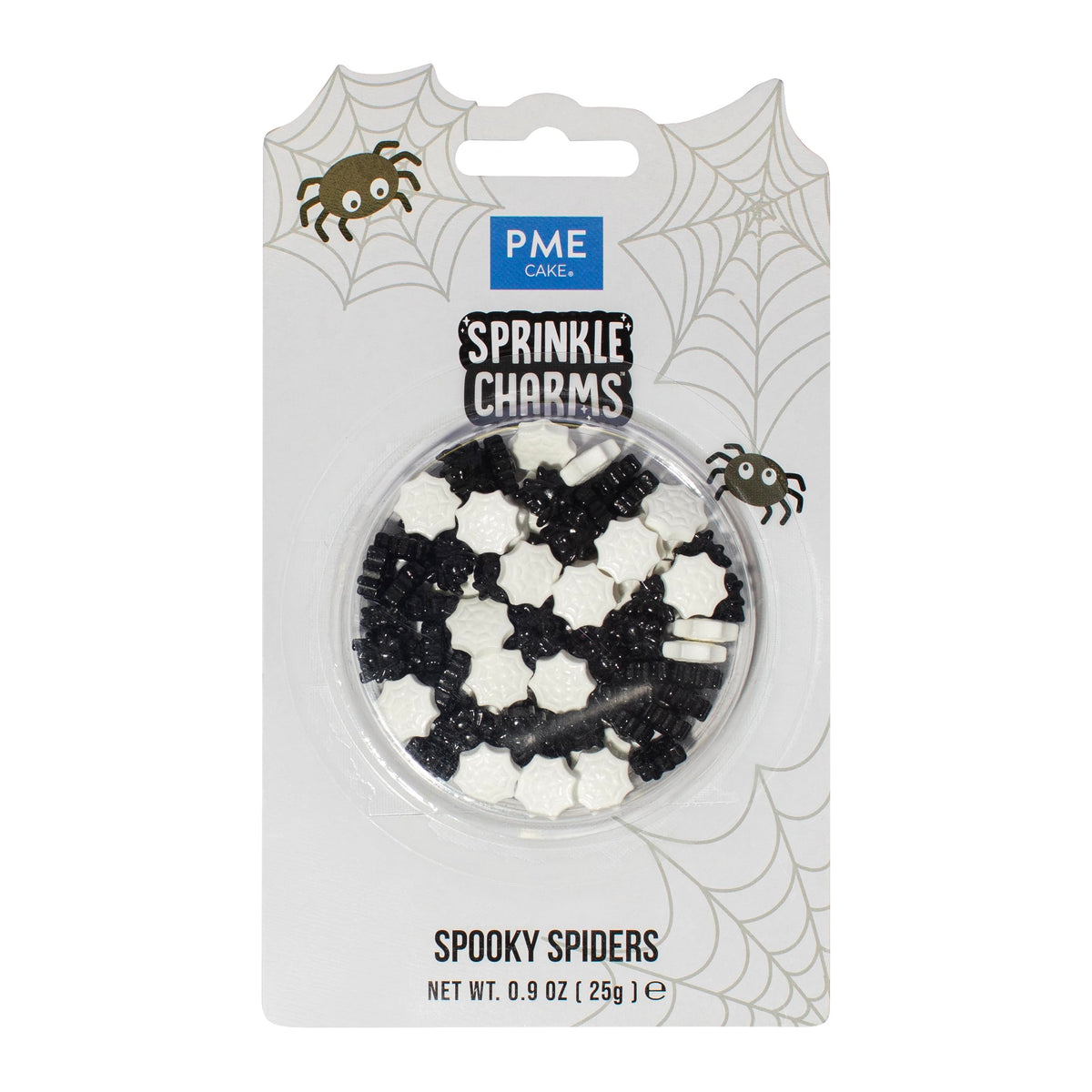 PME Halloween Spiderweb Charm Sprinkles - 25g Black & White Mix