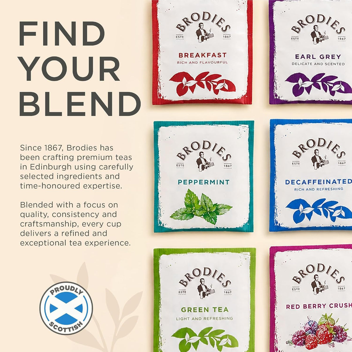 Brodies Red Berry Crush Fruit Tea - Caffeine-Free, 250 Teabags 5