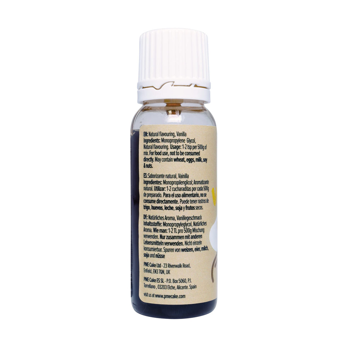 PME Natural Vanilla Flavour - 100% Natural | 25 ml | Alcohol Free