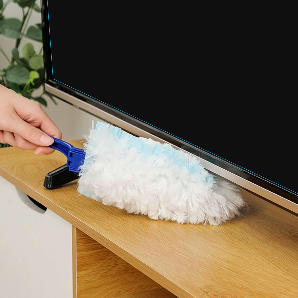 ASelected Fluffy Duster Refills - 30 Pcs with 1 Handle | Traps Dust Effectively | Blue 7