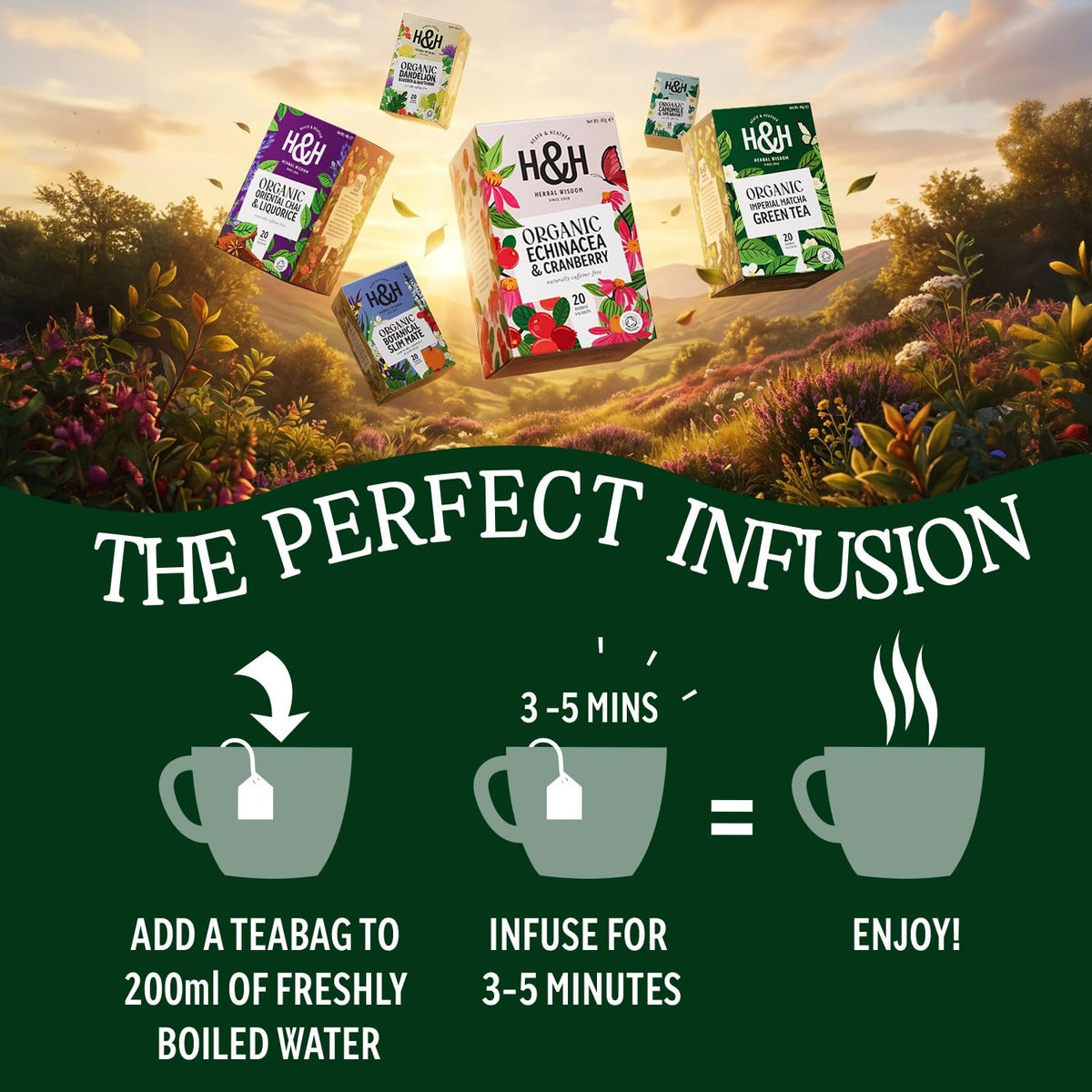 Heath & Heather Organic Imperial Matcha Green Tea - 20 Teabags | Antioxidant Support, Energy Boost 4