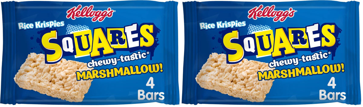 Kellogg's Rice Krispies Squares Marshmallow Cereal Bars - 4 Count Pack