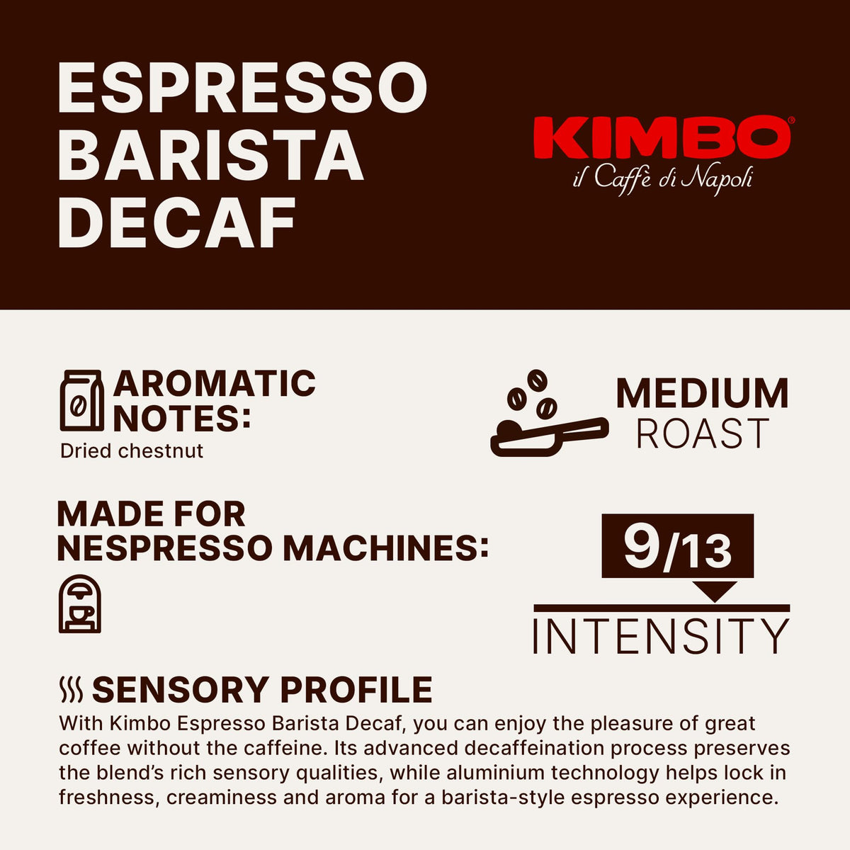 Kimbo Coffee Espresso Barista Decaf Capsules - Medium Dark Roast, 100 Pods 3
