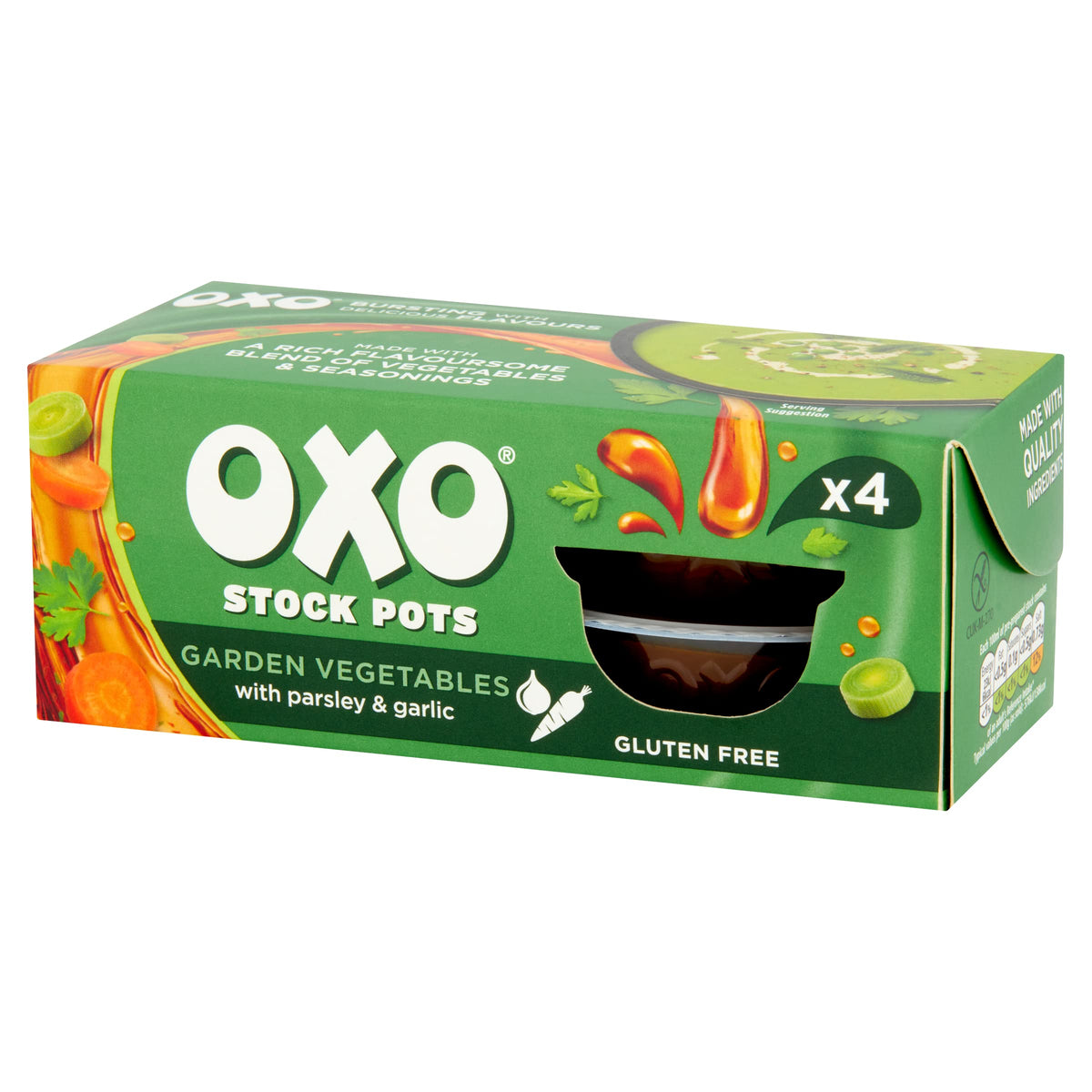 OXO Garden Vegetables Stock Pots - Gluten-Free, Vegetarian, 8 x 20g 8