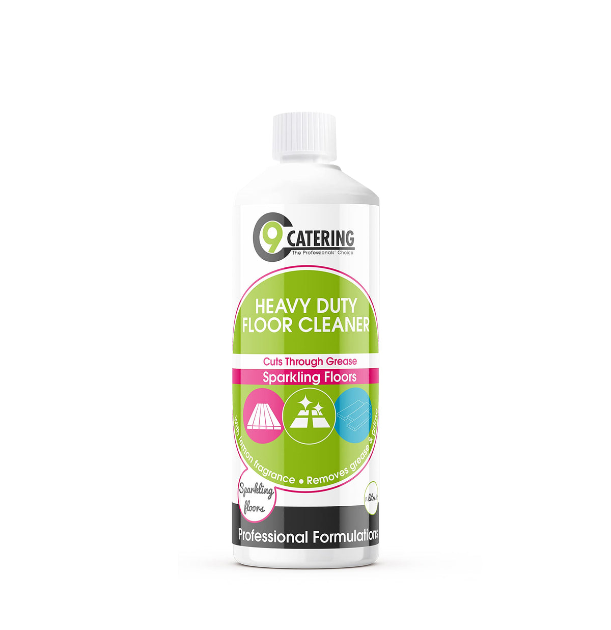 C 9 Catering Heavy Duty Floor Cleaner - Powerful Grease & Grime Removal | 1 Litre | Lemon Scent 1
