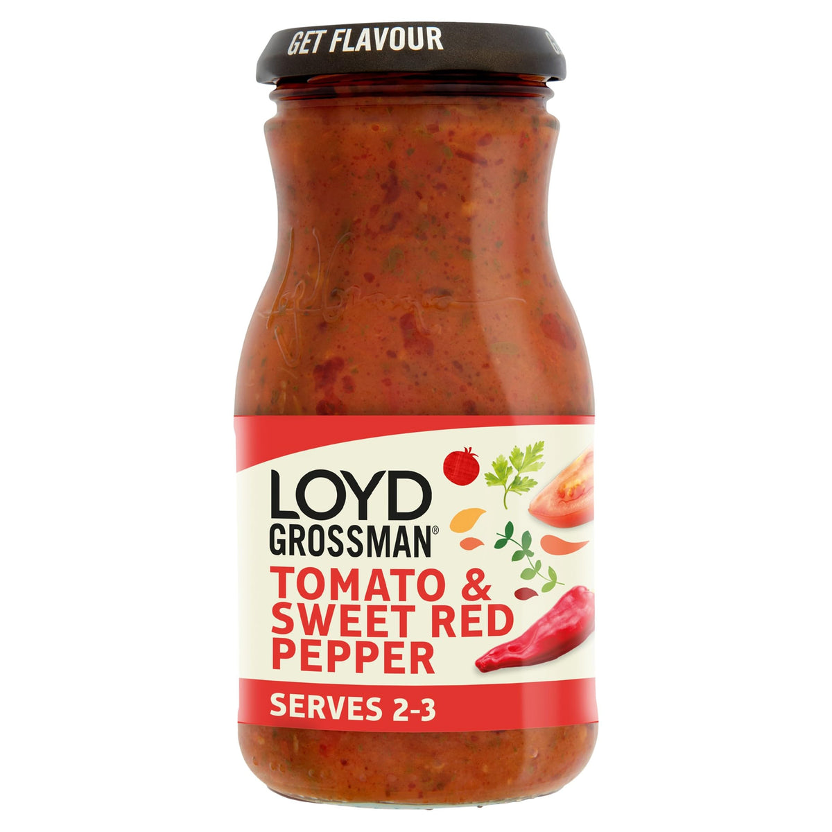 Loyd Grossman Italian Tomato & Red Pepper Pasta Sauce - 350g Jar