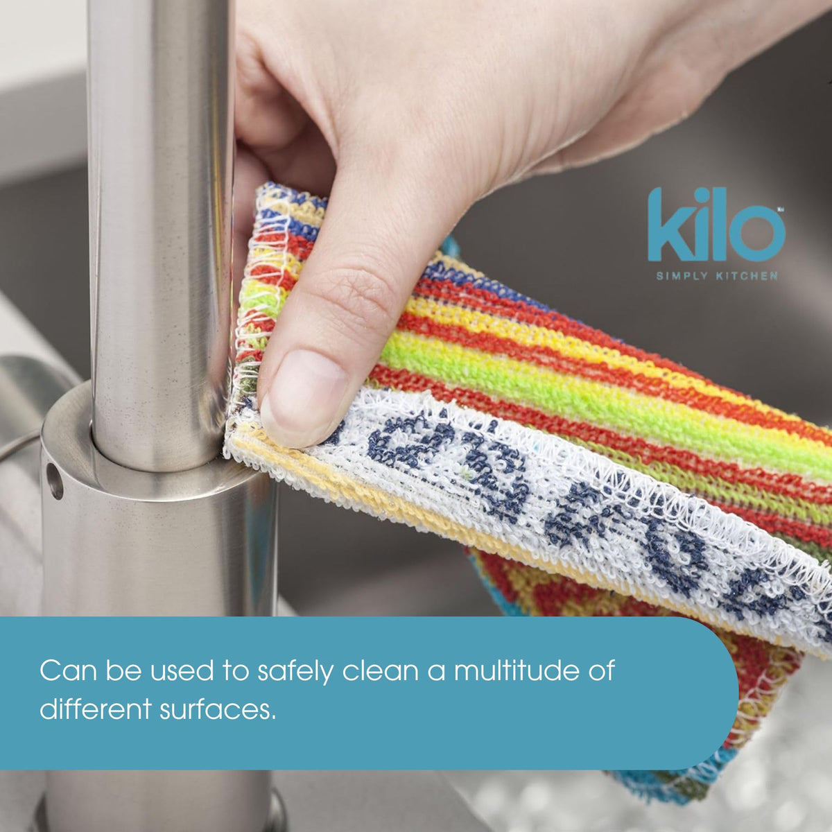 Kilo Non-Scratch Scourer - Multi-purpose, Eco-Friendly Scrubby | Set of 2 | Cotton 6