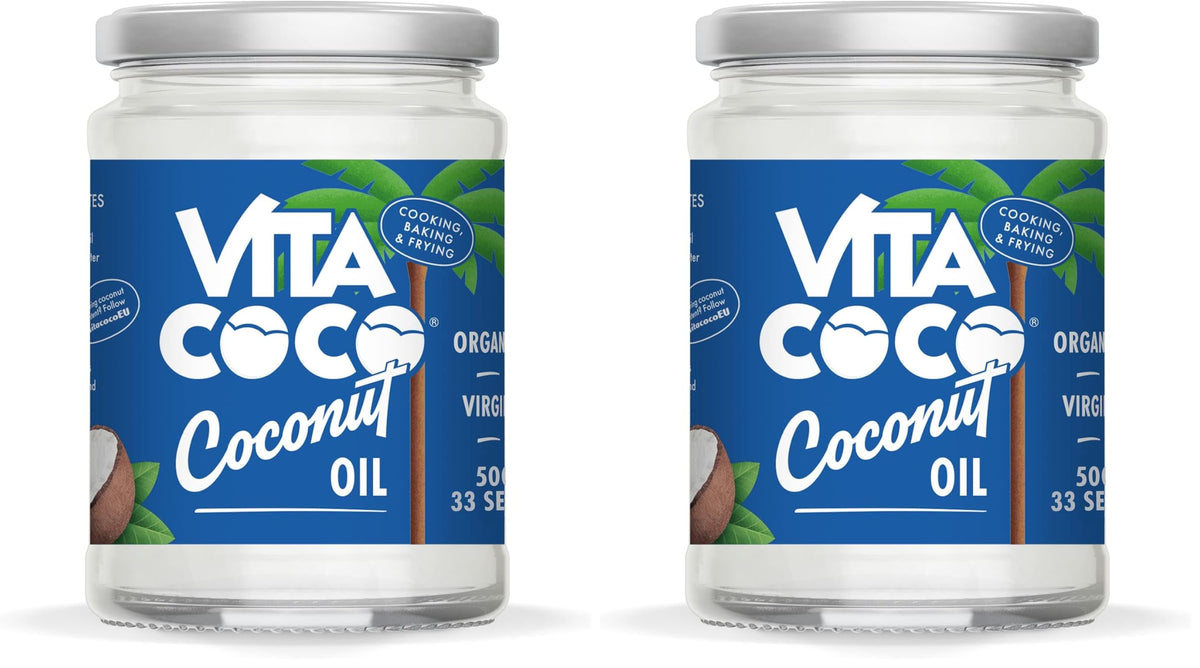 Vita Coco Organic Coconut Oil - Extra Virgin, Cold Pressed, 500ml (Pack of 2)