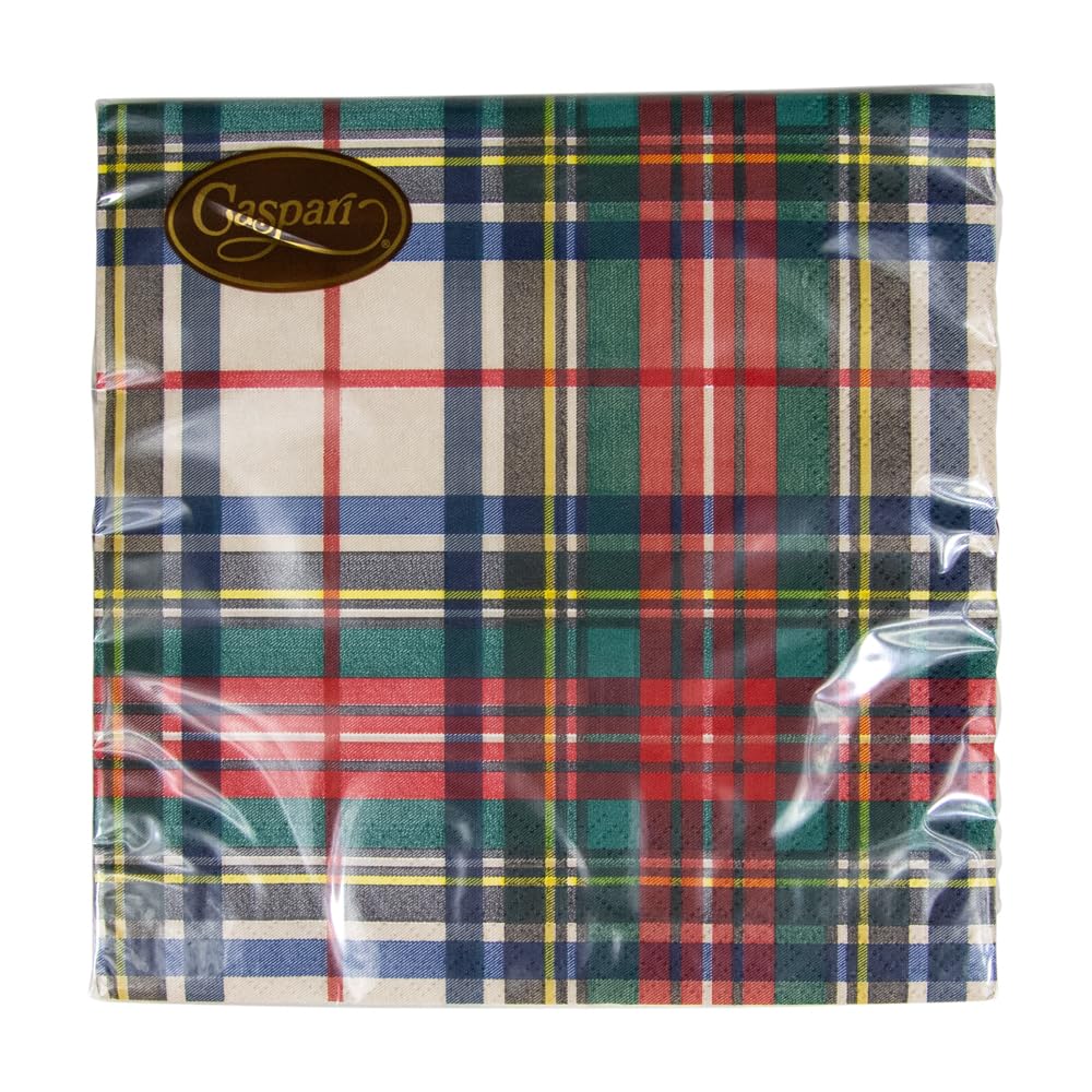 Caspari Dress Stewart Tartan Paper Luncheon Napkins - 20 Count 6