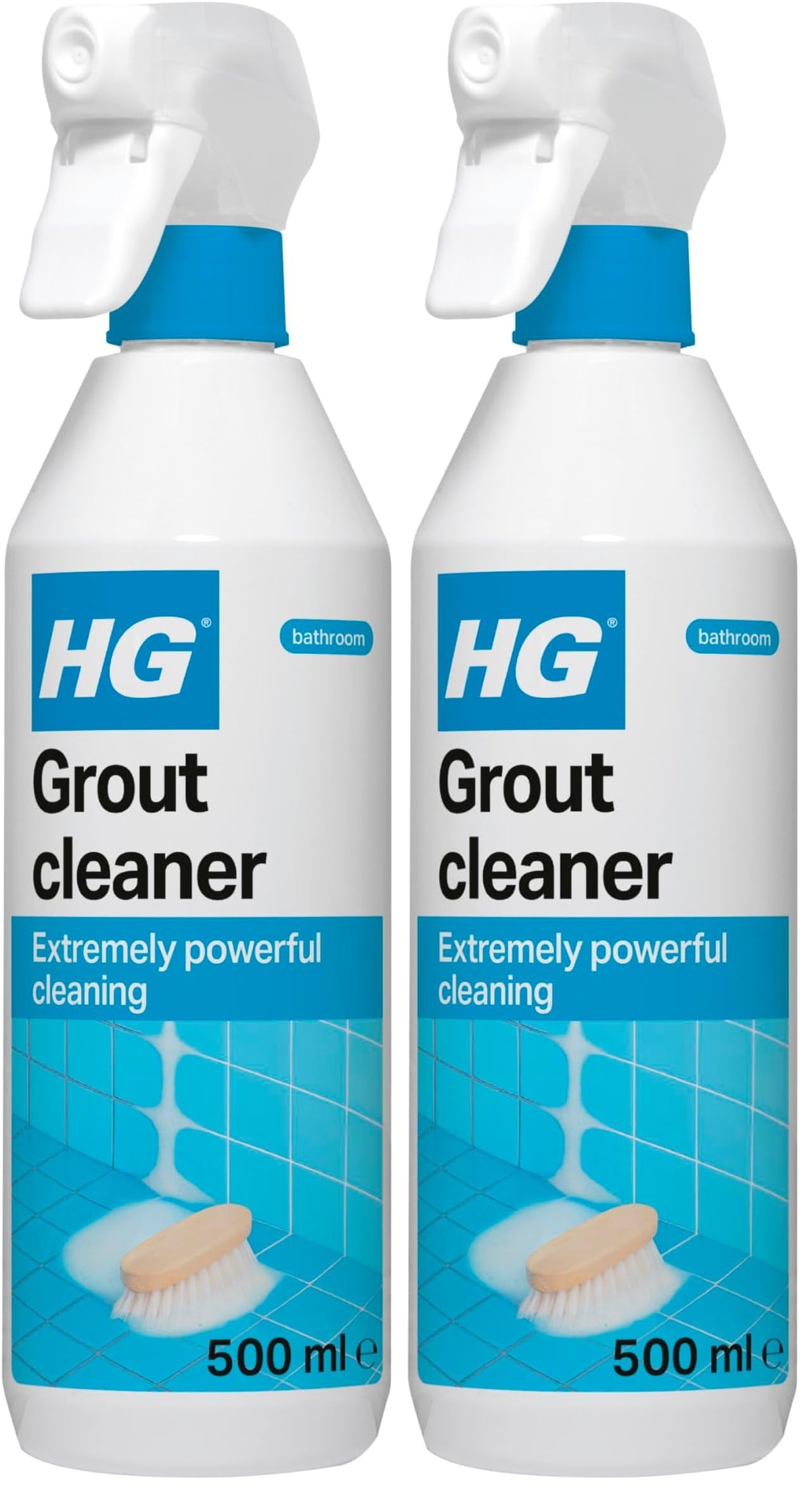 HG Grout Cleaner - Restores Original Colour of Grouting | 500ml Spray (Pack of 2)