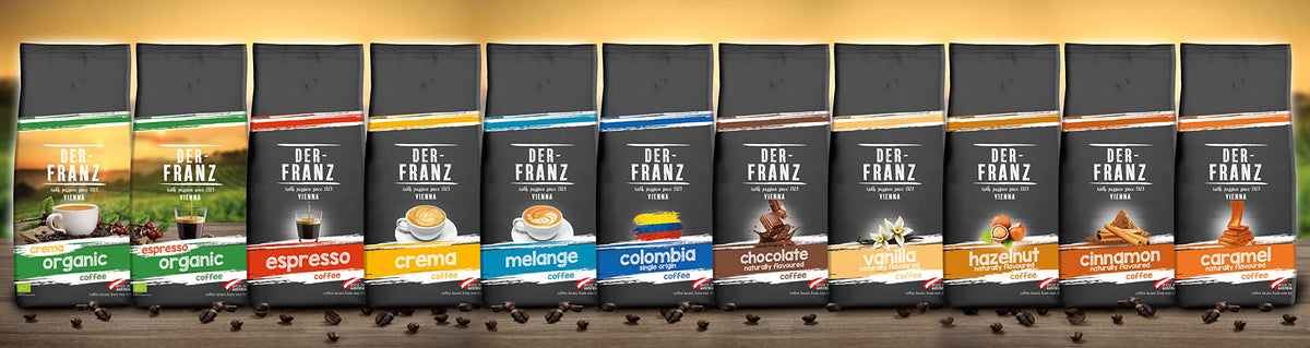 Der-Franz Cinnamon Flavoured Whole Coffee Beans - 1kg Bag | 80% Arabica, 20% Robusta Blend | Medium Roast 5