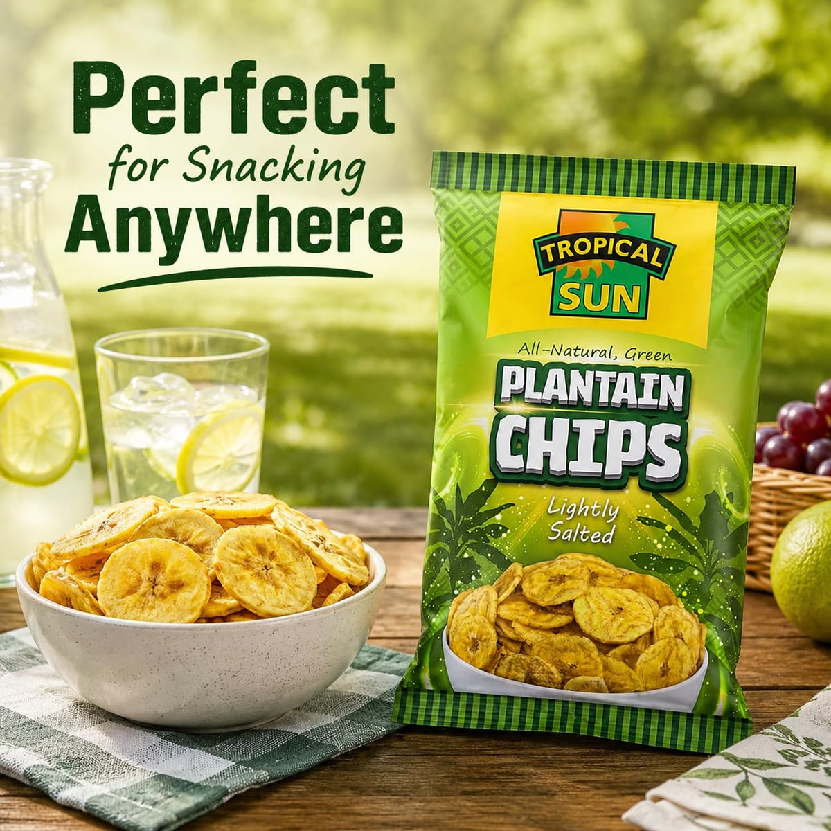Tropical Sun Lightly Salted Plantain Chips - 70g Bags (Pack of 12) 6
