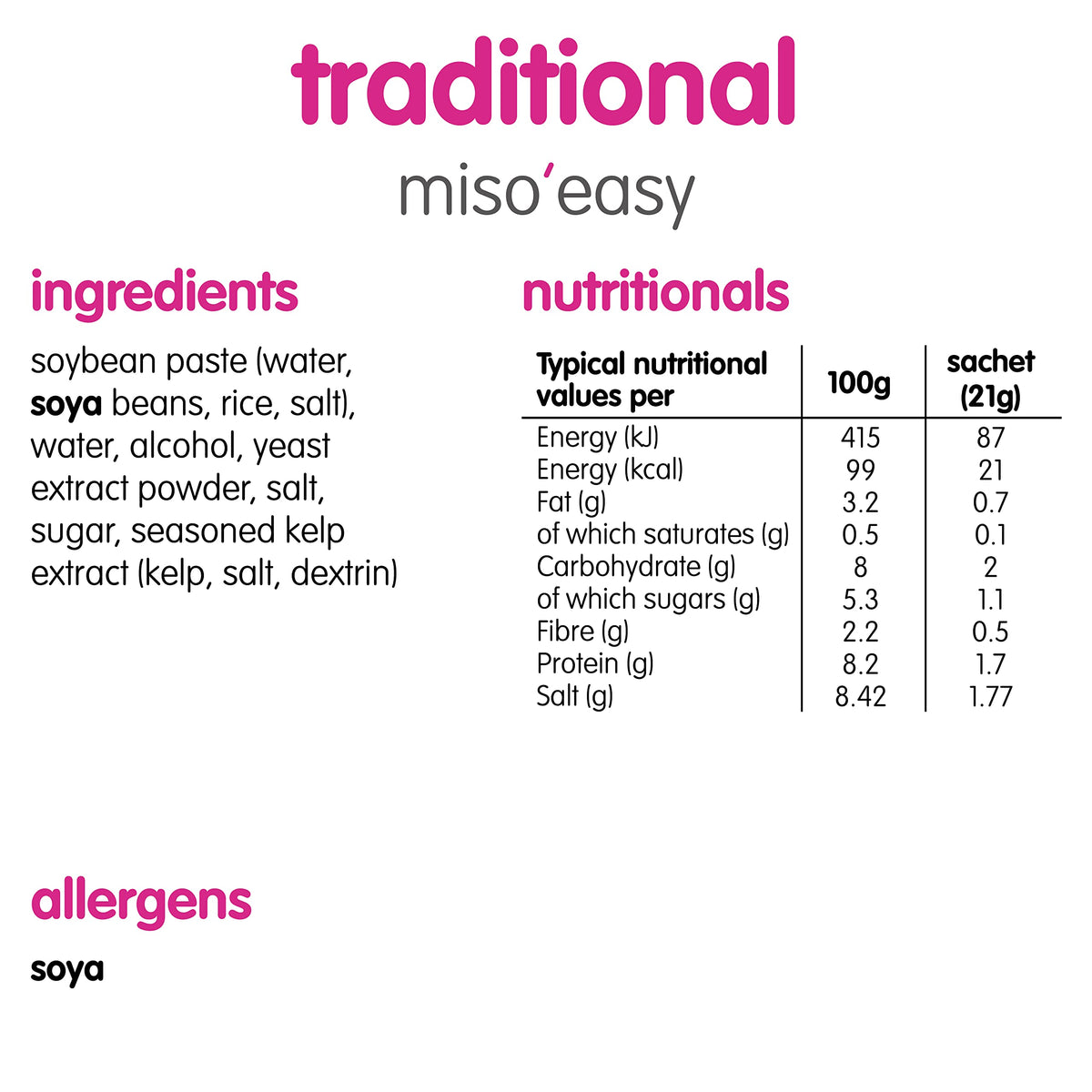 itsu Miso Easy Soup Paste - 1260g (60 Servings) | Authentic Japanese Miso