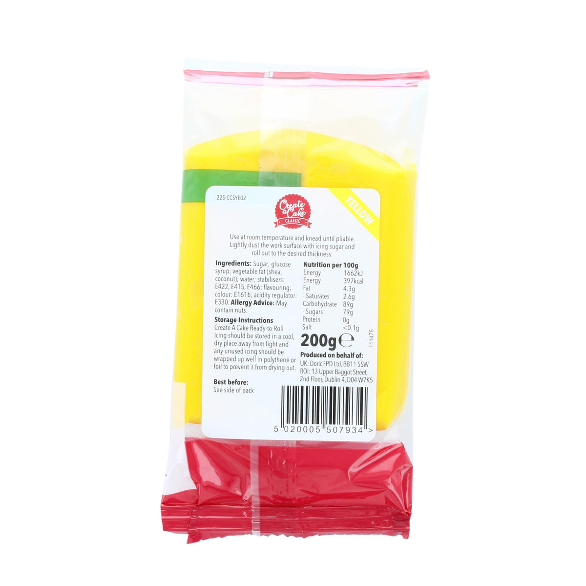 Create A Cake Yellow Ready To Roll Fondant Icing - 1.6kg Pack | Palm Free Sugar Paste 5