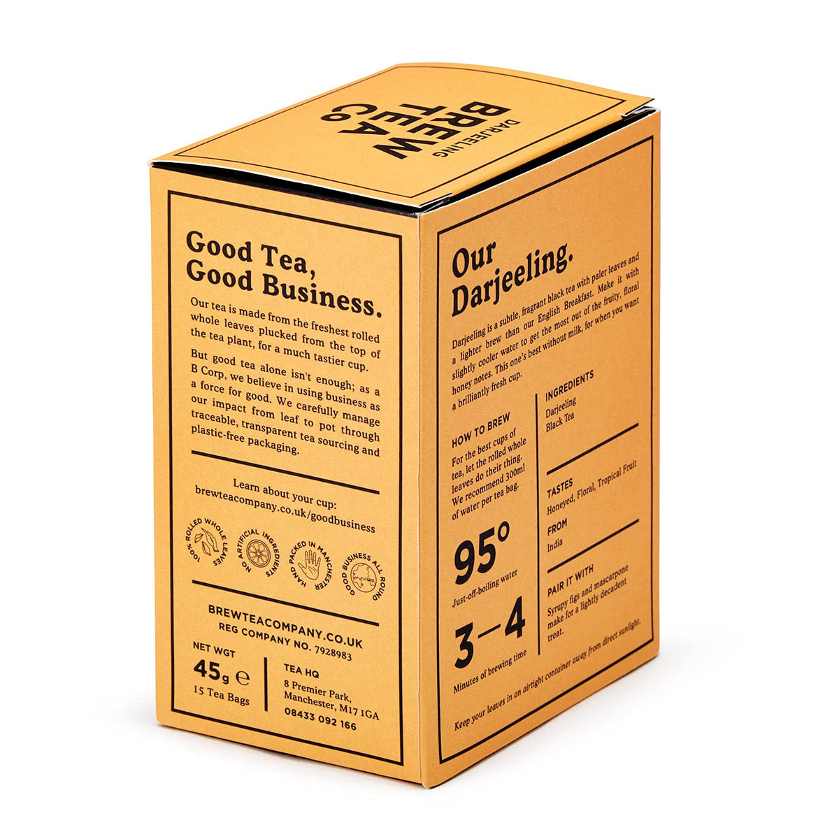 Brew Tea Co Darjeeling Teabags - Honeyed & Floral Flavor | 15 Teabags 3