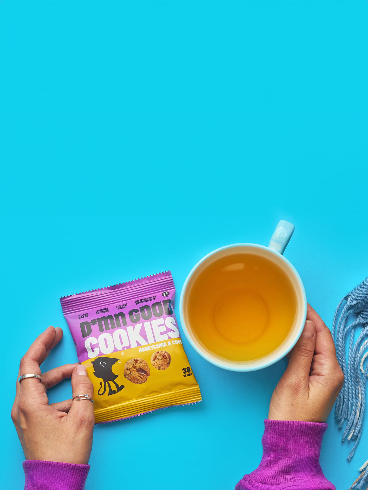 D*MN GOOD Honeycomb & Chocolate Cookies - Vegan, Gluten-Free | 12 Pack