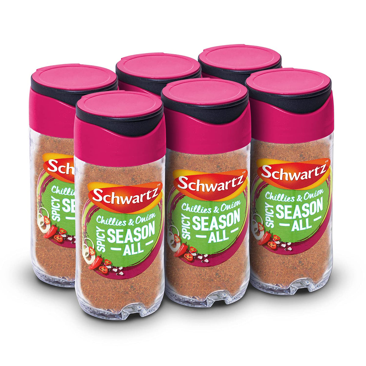 Schwartz Chillies & Onion Spicy Season All - 47g Jar (Pack of 6)