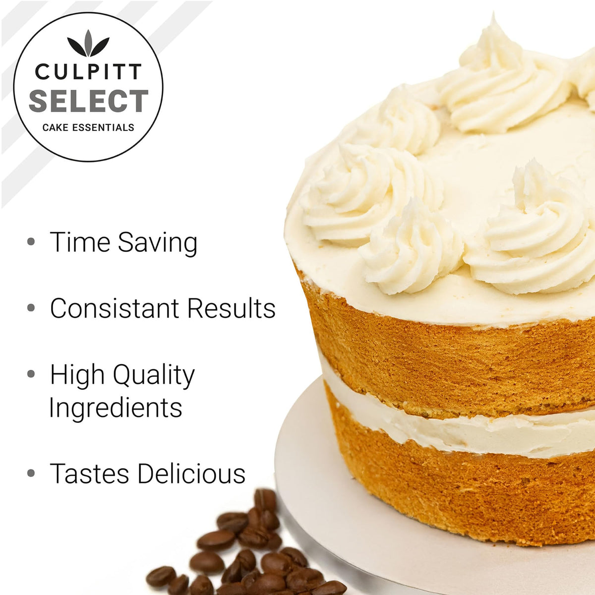 Culpitt Select Coffee Flavour Cake Mix - 1kg Bag | Makes 2 x 8" Cakes