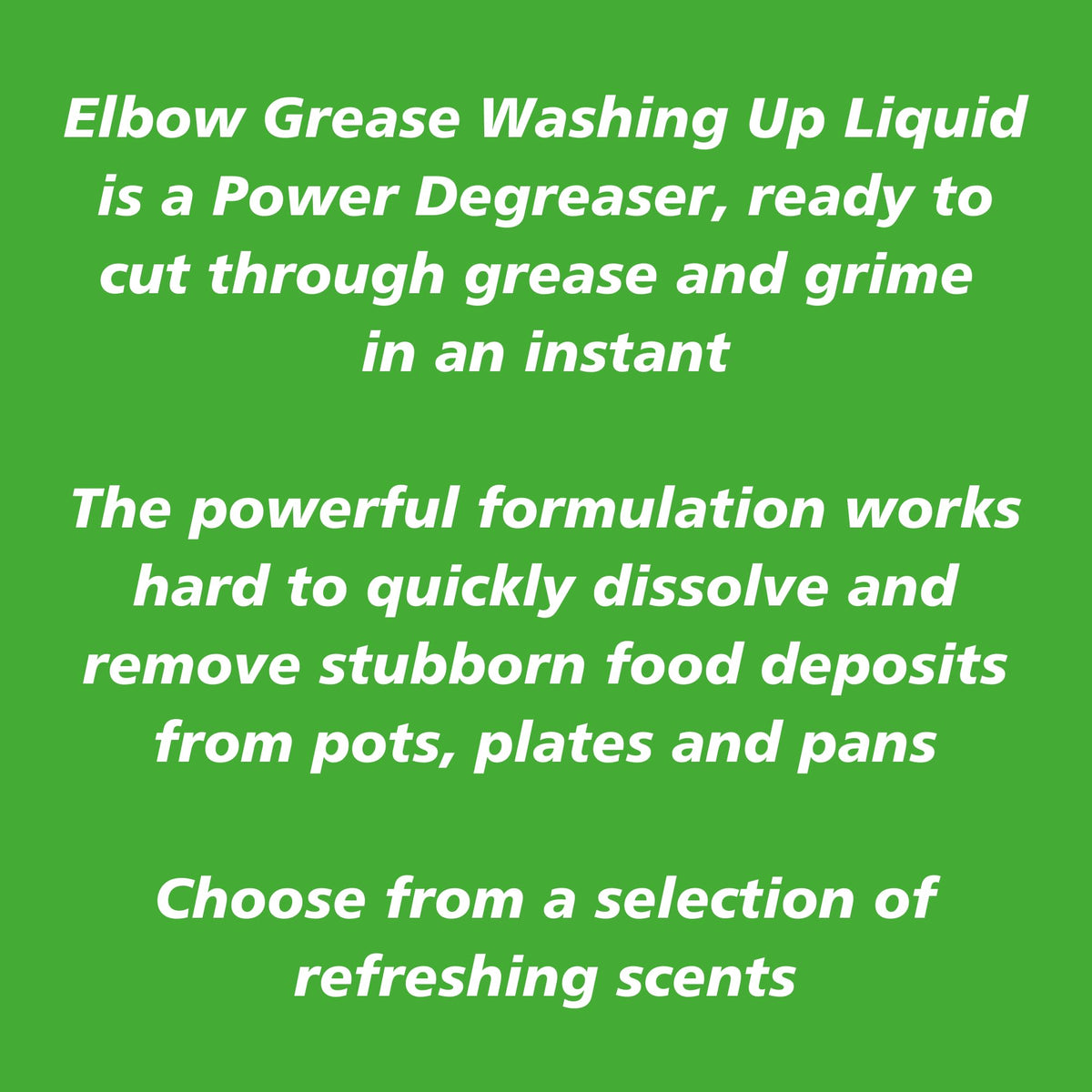 Elbow Grease Washing Up Liquid - Power Degreaser | 600ml Bottle (Pack of 2) 4