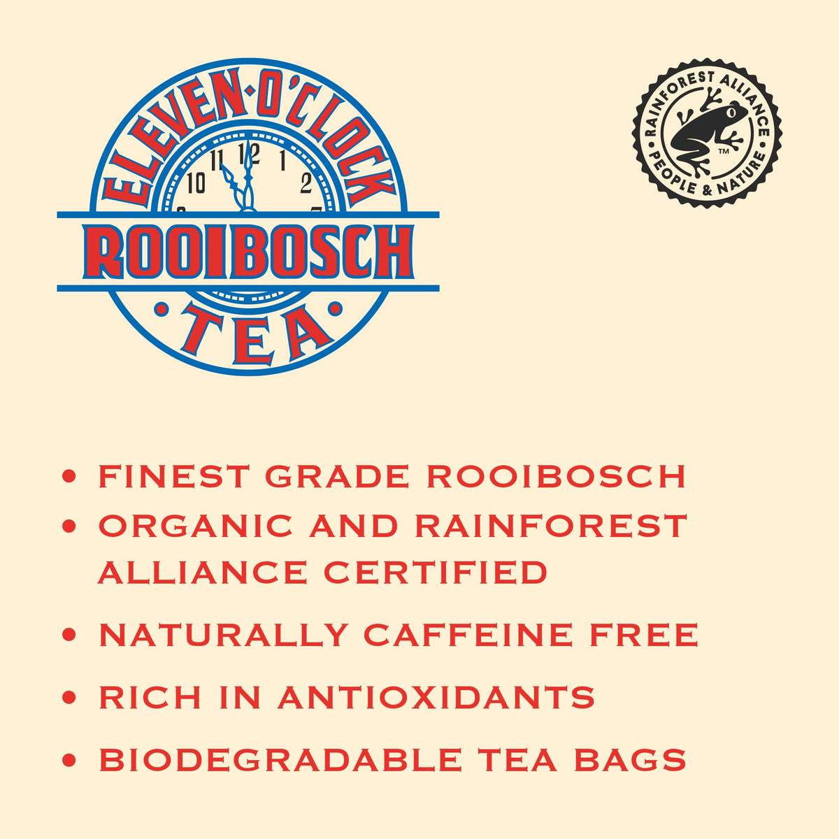 Eleven O'Clock Organic Rooibos Tea - Caffeine Free, Antioxidant Rich | 4 x 80 Teabags (320 Total) 3