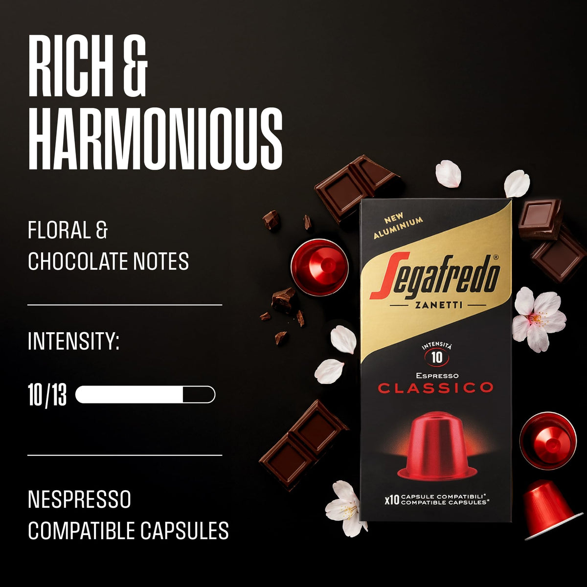 Segafredo Zanetti Classico Coffee Capsules - Intensity 10 Medium Roast | 10 Count Pack 3