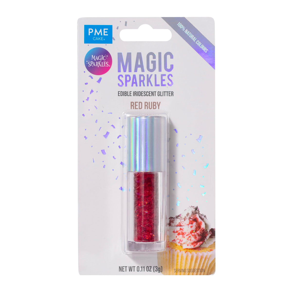 PME Magic Sparkles Edible Glitter - Red Ruby, 3g 4