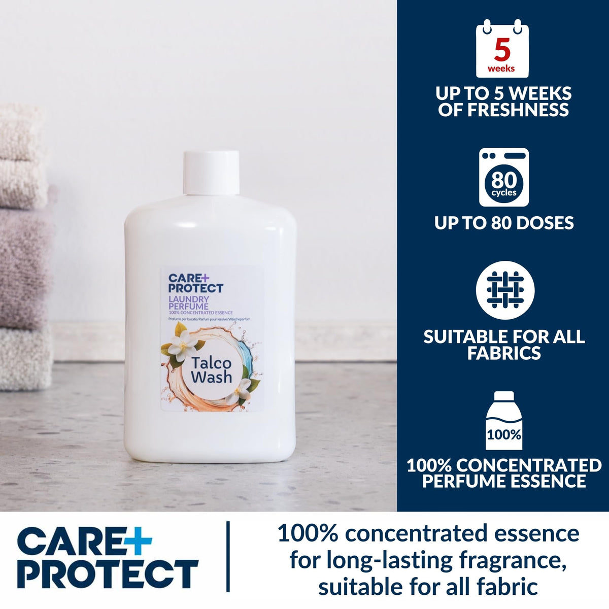 CARE + PROTECT Talco Wash Laundry Perfume - Long-Lasting Fragrance Up to 5 Weeks | 400ml 3