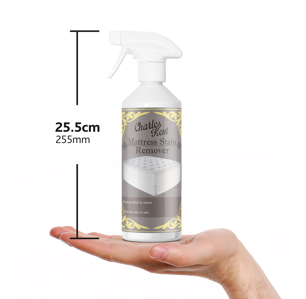 Charles Kent Mattress Stain Remover - 300 ml | Odor Elimination | Made in UK 3