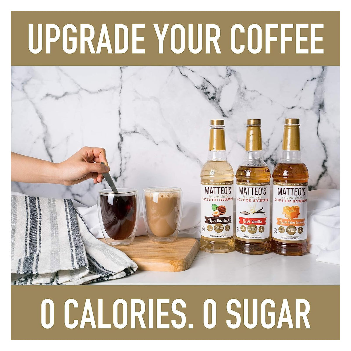 Matteo's Sugar Free Mocha Coffee Syrup - 0 Calories, 0 Added Sugars | 750 ml (Pack of 2) 4